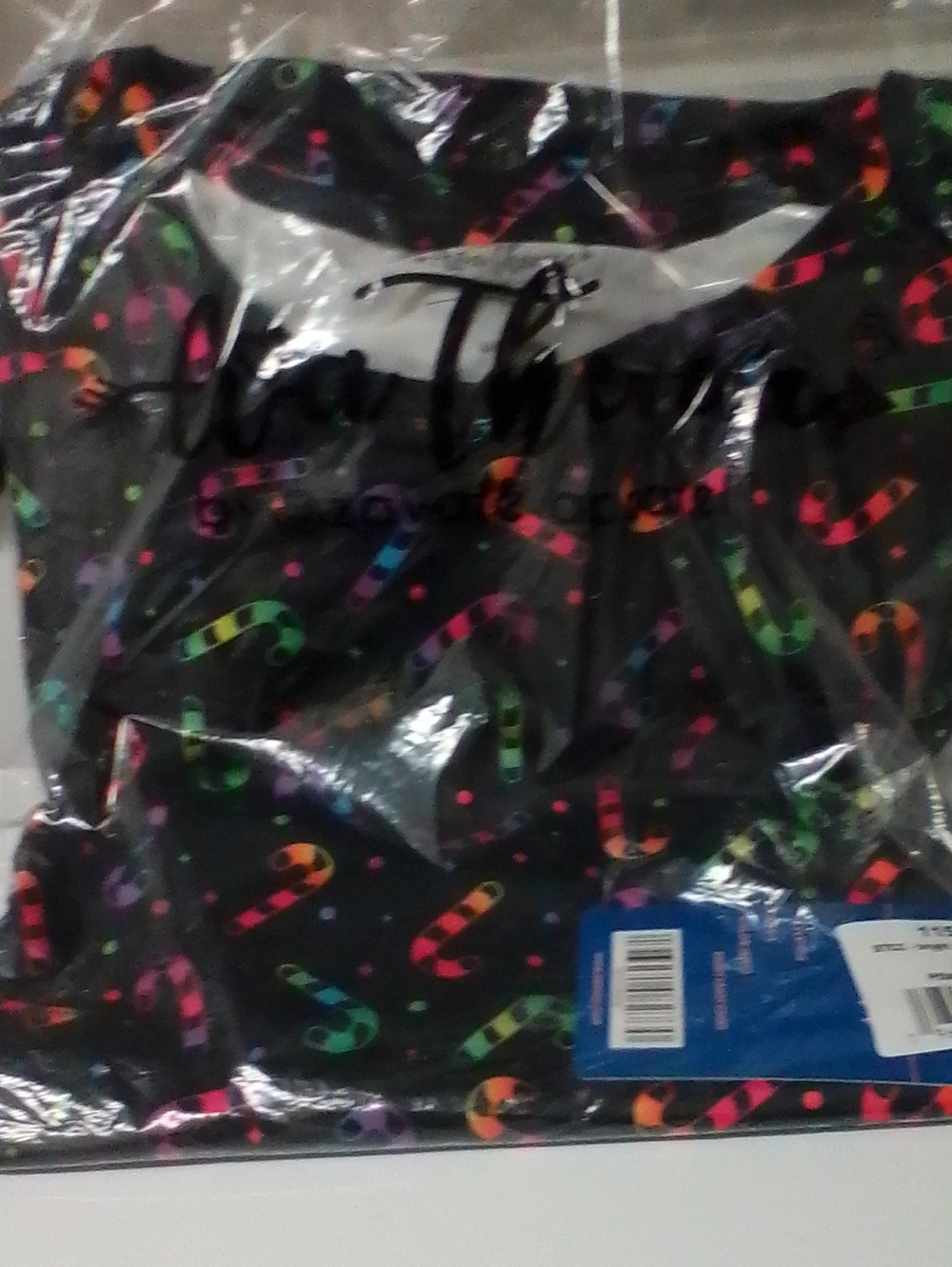 Women Black Candy Cane Print Top - Ava Therese